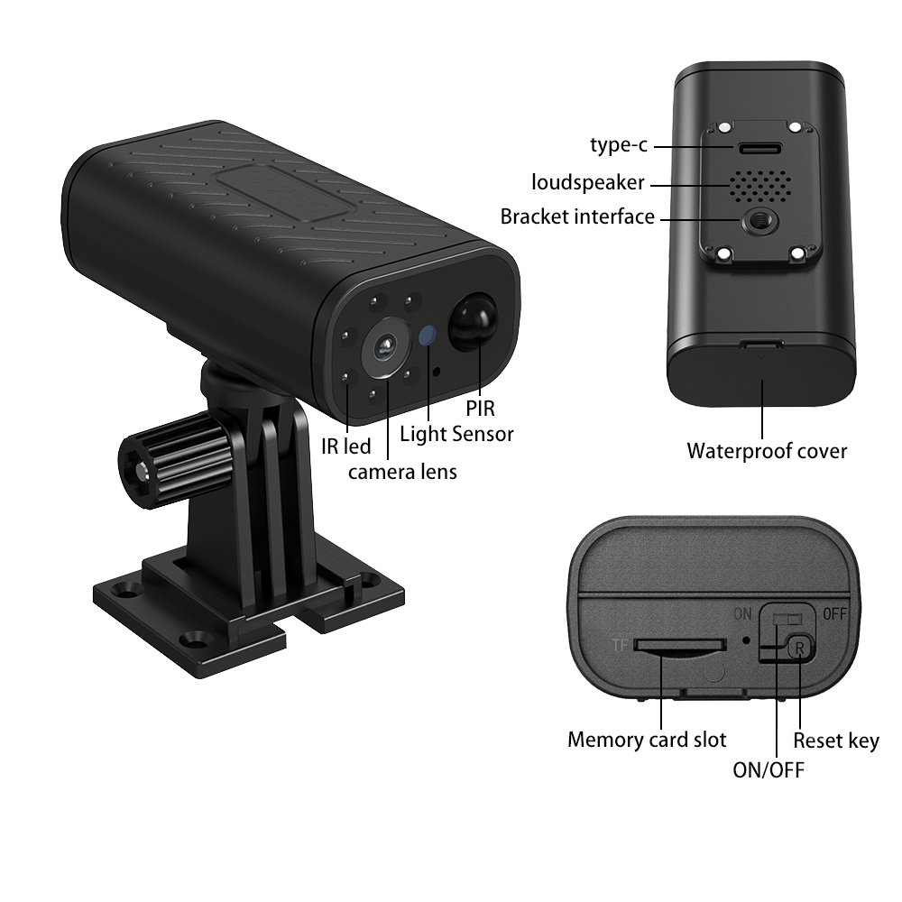Smart Wireless Camera, IPX6 Waterproof 4K HD, Low Power Consumption, Ultra Long Battery Life, AI Motion Detection, IR Night Vision, Home Security Cam for Indoor, Outdoor, Baby, Pets