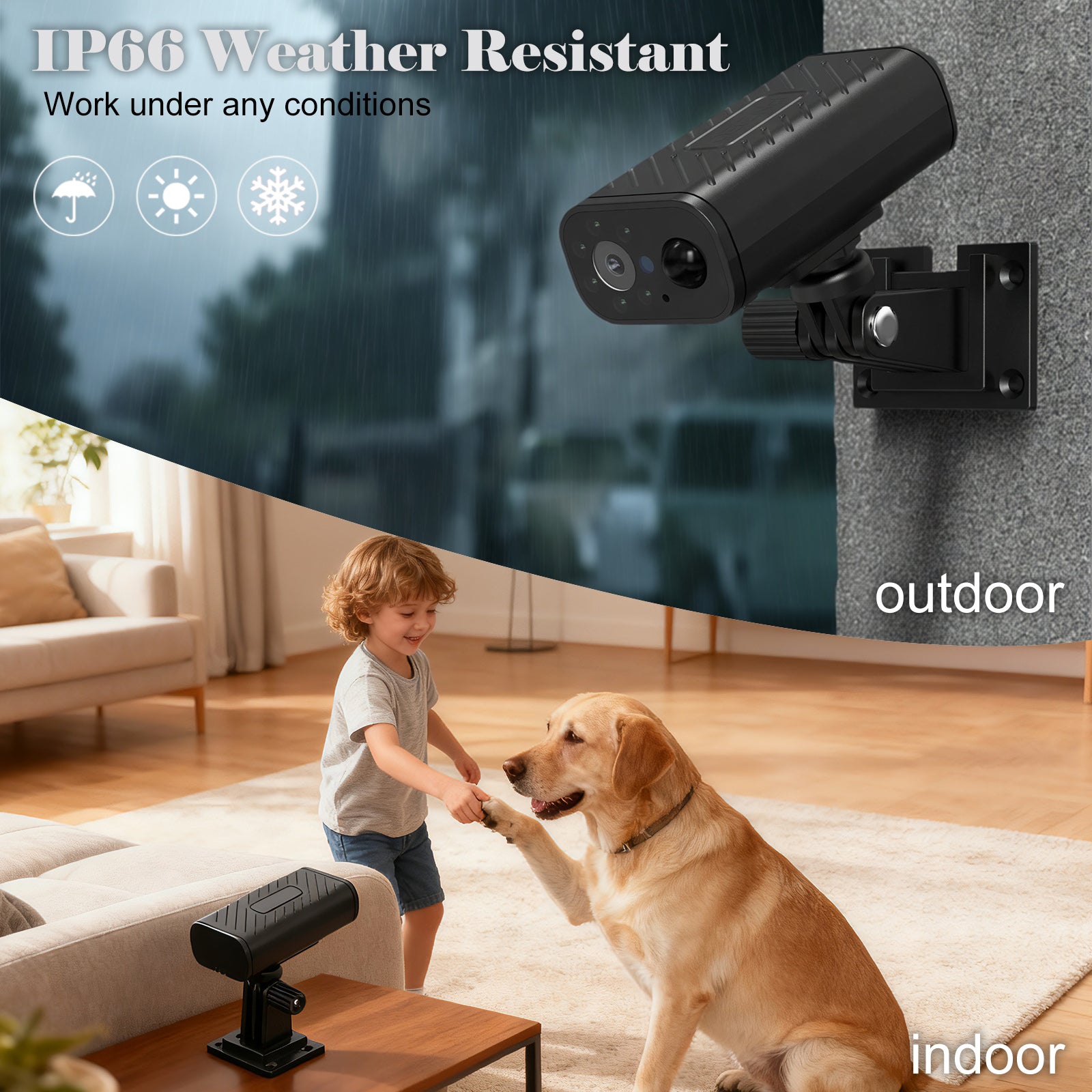 Waterproof Mini Cam for Every Corner, Plug-Free Battery Life to Match, 4K Compact Smart Home Security Cameras, Portable Wireless WiFi Monitoring, with Remote ON/Off, for Outdoor & Indoor