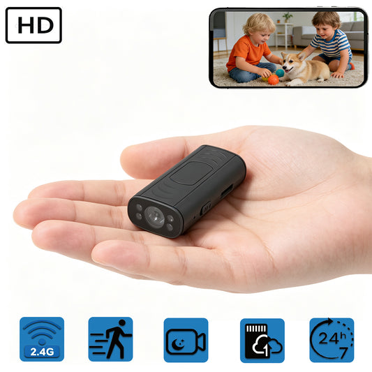 Next-Gen Compact Security Camera Super Small Portable Wireless WiFi Smart Camera, Mini Home Security Camera, Remote Viewing
