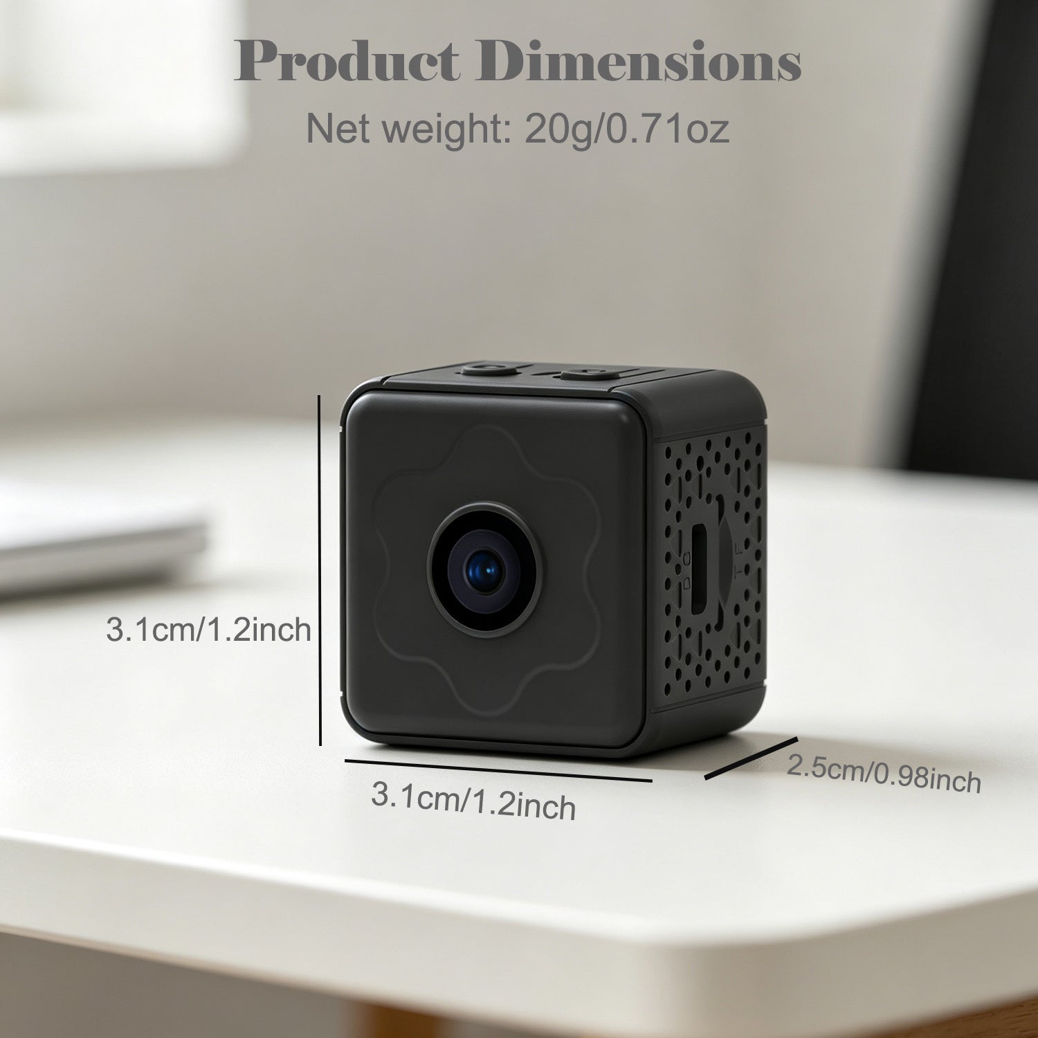 Next-Gen Mini Wireless Security Camera, Small Wireless Indoor Nanny Cam with No-Glow Night Vision, Motion Alerts, Home/Office Security Camera with Dual Storage
