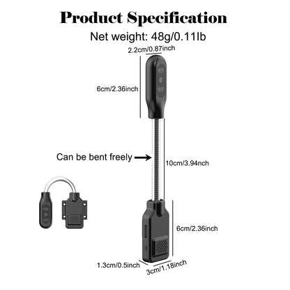 Mini HD Flexible Gooseneck WiFi Camera - Wireless Security Cam with Two-Way Audio Remote Indoor Surveillance for Crib Nanny Use