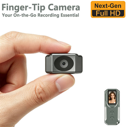 Fingertip Cameras, Compact Portable Action Cameras, With HD Display, FHD Mini Pocket Vlogging Camera for Work, Study, Family, Travel, Pet Walking